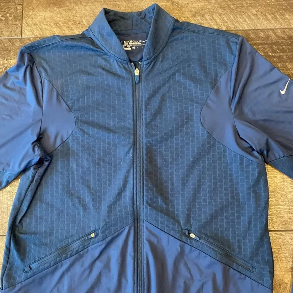 Nike Golf Men's Tour Performance Full Zip Jacket Dark Blue Size L